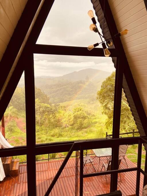 Cabana Raizes: A-Frame Com Vista Para As Montanhas Villa Baependi Exterior photo